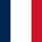 The image is a square displaying the French national flag with blue, white, and red stripes, representing patriotism and respect for France.